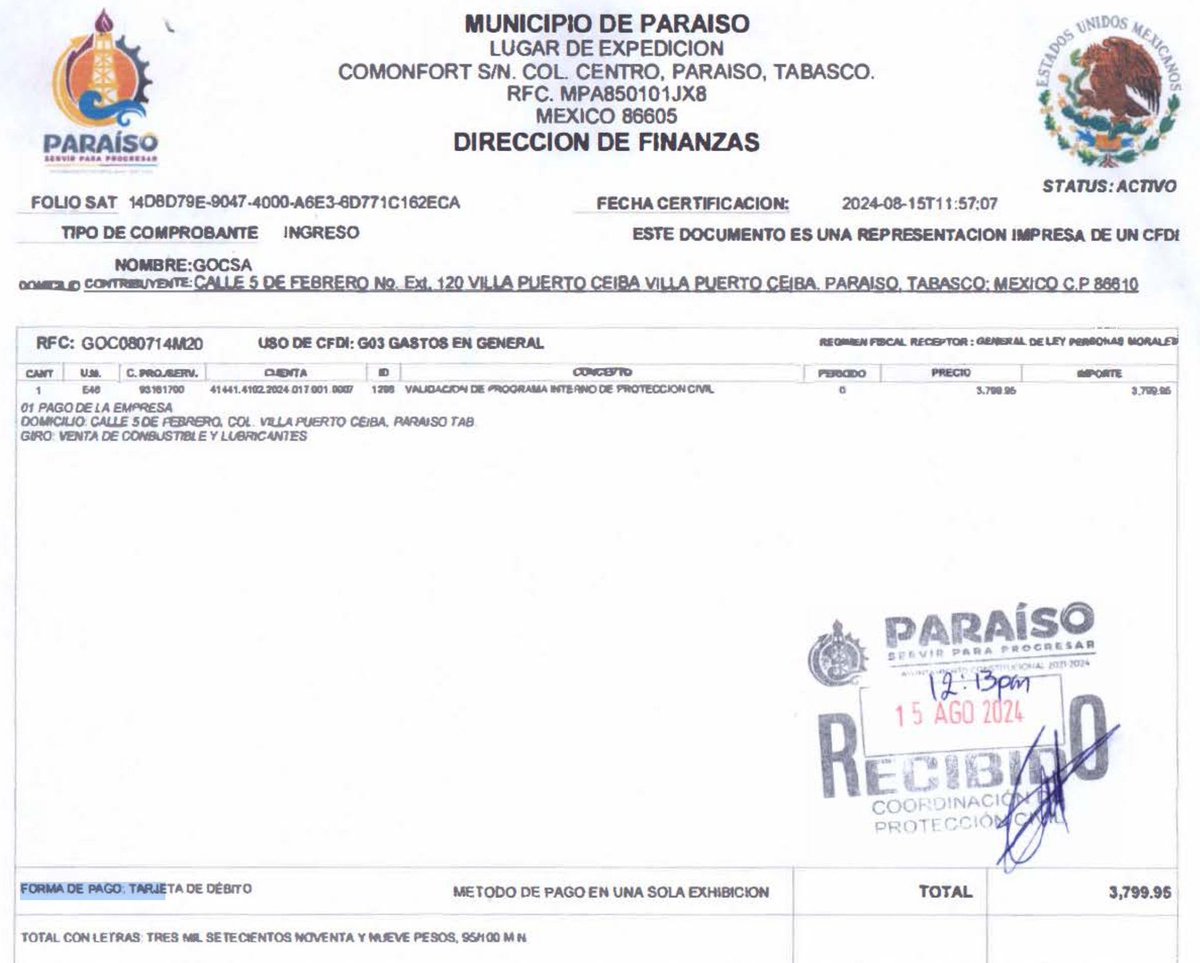 🚨 ¡YA SALIÓ EL PEINE!

Uno de varios contratos con <a href="/Pemex/">Petróleos Mexicanos</a> por más de 4 mil 117 millones 463 mil pesos.

El nuevo “Don Camerino” tabasqueño, Juan Carlos Guerrero Rojas, obtuvo contratos por más de 4 mil 117 millones de pesos en Petróleos Mexicanos y además es dueño de