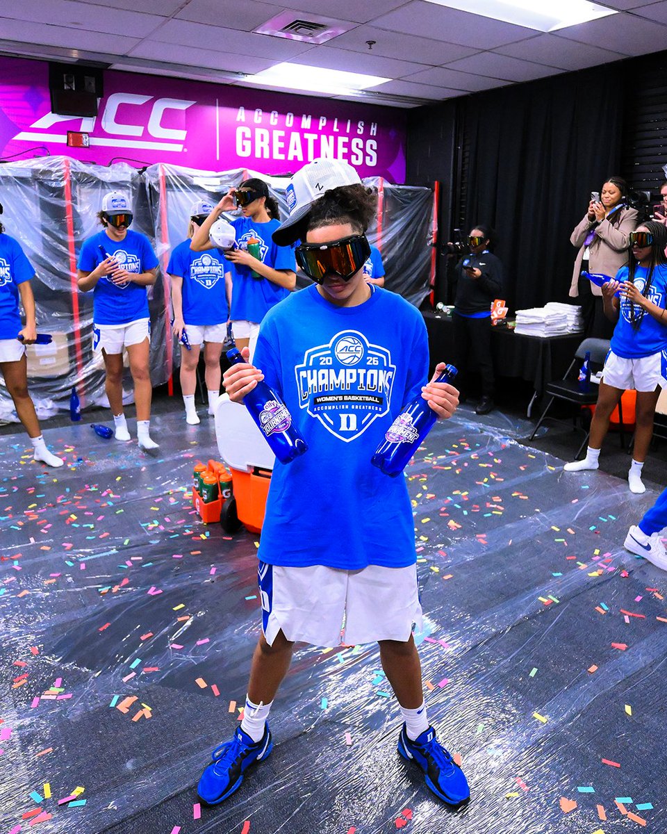 accwbb's tweet photo. ’Ship secured. Celebrate accordingly. 🏆 @DukeWBB https://t.co/icw0pn8AWy