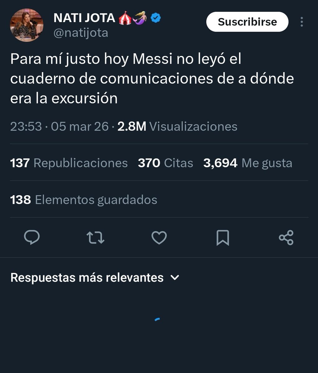 "ANTONELA ROCCUZZO"

Porque dejó de seguir a Nati Jota en instagram