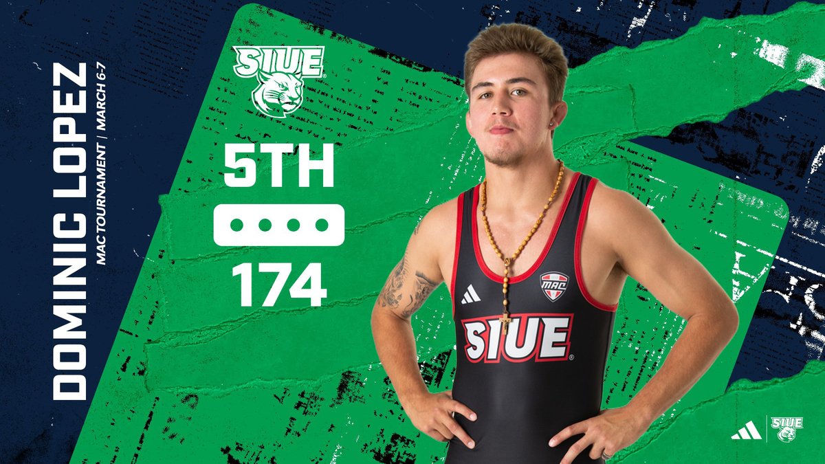 SIUEWrestling's tweet image. Dominic Lopez finished 5th yesterday at the MAC Tournament!
#RollCougs | #RTG