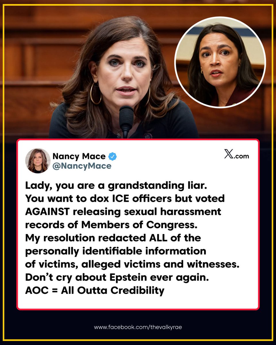 Aoc=All out of credibility.  💯
