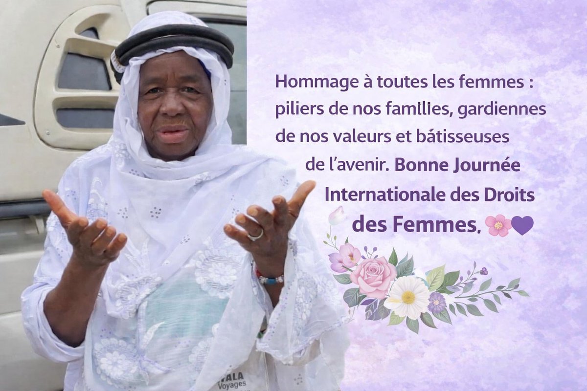"Hommage à toutes les femmes : piliers de nos familles, gardiennes de nos valeurs et bâtisseuses de l’avenir.
Bonne Journée Internationale des Droits des Femmes." 🌸💜
<a href="/SalifOuattara11/">Salifou Ouattara</a>