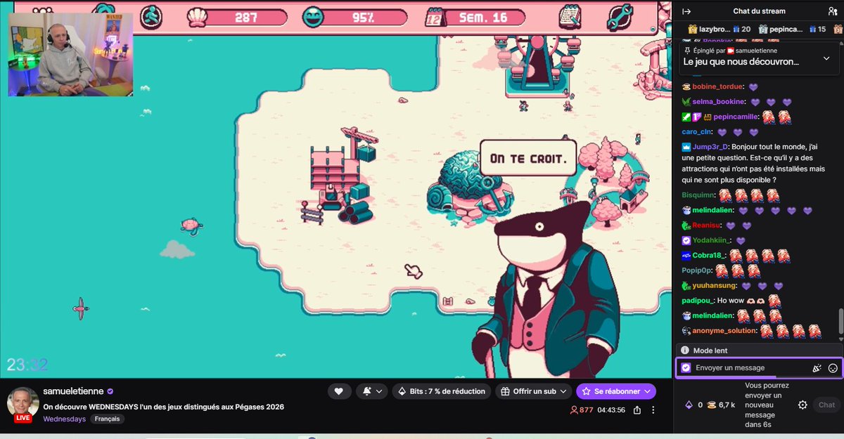 Yodahkiin_'s tweet image. Ce soir j'ai découvert le jeu #Wednesdays grâce à @SamuelEtienne ...

Quel jeu poignant, quel message, j'ai été transporté.

Je suis choqué par le talent d'écriture pour ce jeu et je pense qu'il est important que tout le monde y joue ou le découvre comme ici via un créateur..