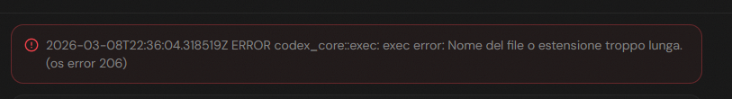 Alexio_Anims's tweet photo. @theo i don't know if it's a codex bug or something (doesn't happen with codex app) but i'm getting this lots and lots of times, and the only way to continue working is making a new thread and losing context https://t.co/WV1FymUfHK
