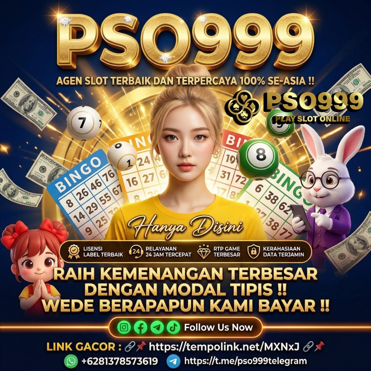 Pso999official's tweet image. PSO999 – Agen Slot Online Terpercaya dengan Peluang Menang Terbesar!

Raih kesempatan menang besar hanya di PSO999! 
Platform slot online terpercaya dengan pelayanan cepat 24 jam, keamanan data terjamin, dan RTP game tinggi.

#SitusGameOnline #GameOnline #PlatformGame #Online