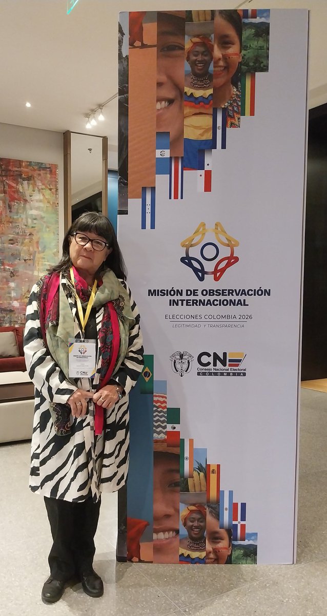 juliaperie's tweet photo. Participando como observadora internac en elec legislativas de Colombia. Invitada por @CNE_COLOMBIA como pdta del Observatorio de RRII de la Fundación VICTORIA en este dia donde se eligen repr al Senado al Congreso y  consulta para ver quien será candidato a pdte de los frentes https://t.co/COHWTcC22H