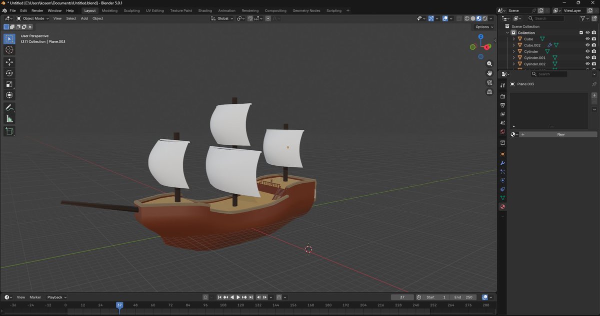 ChickenSamuraiR's tweet photo. 3rd day of designing my pirate ship🏴‍☠️

海賊船作り始めて3日目🏴‍☠️

#Pirate #gamedev  #blender #ゲーム制作  #海賊王 https://t.co/rL5PpBP8fN