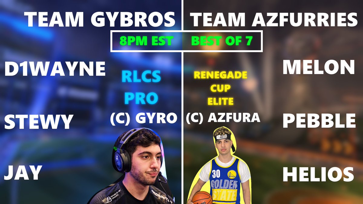 ExplosiveGyro's tweet photo. The GyBros vs the Azfurrys  🥊

Who takes it? 👀 

🕗 8PM EST TODAY
📺 LIVE on Twitch: https://t.co/QmSADYsQmG https://t.co/hEJJv9wdEW