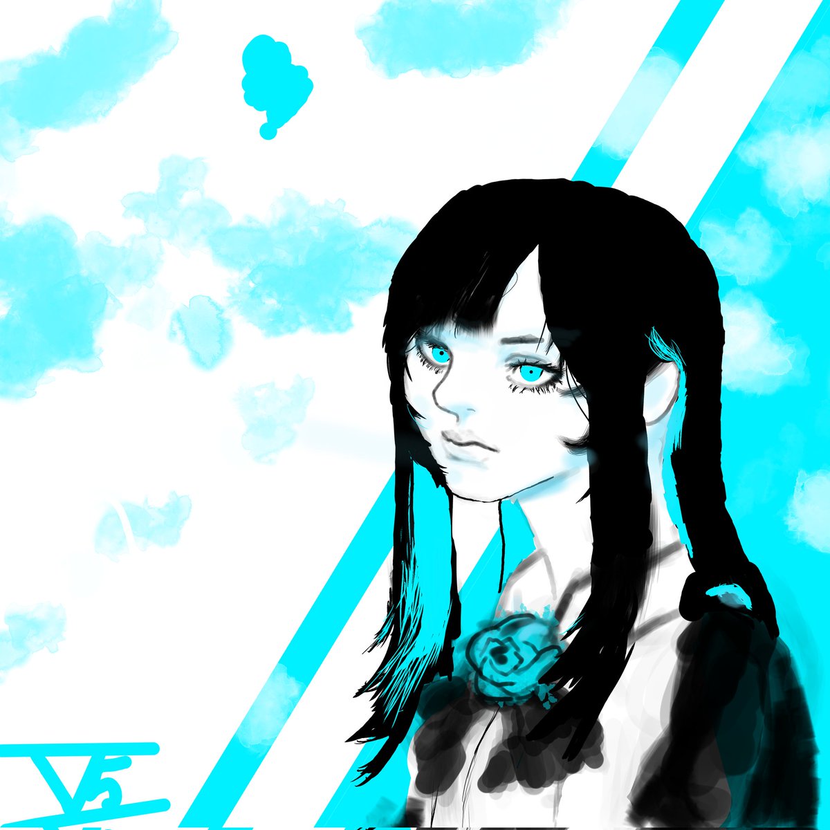 vitor500art's tweet photo. Minha primeira arte usando uma mesa digitalizadora, Fanart Ado 💙 @ado1024imokenp #ado #fanart #digitalart https://t.co/zu0HFlcKgA