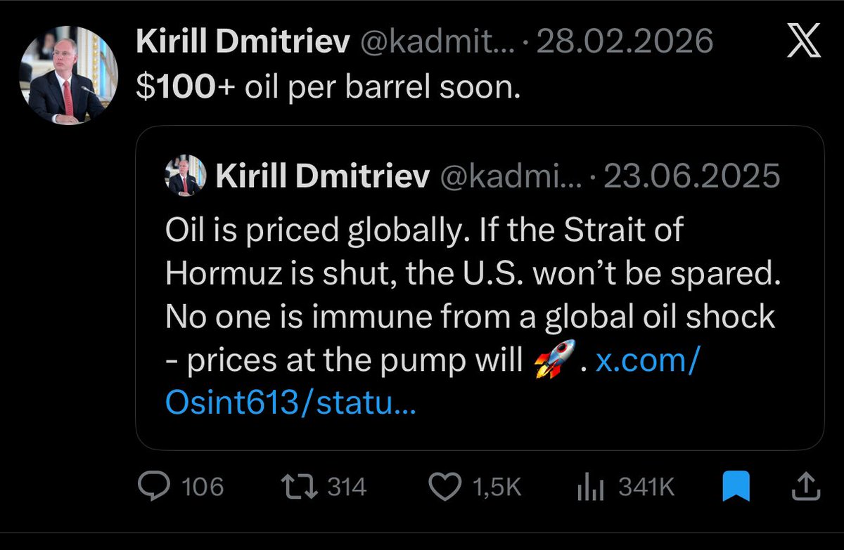 Kirill Dmitriev tweet media