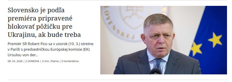 ⚡️❗️Fico "Jesteśmy gotowi przyłączyć się do Węgier w całkowitym blokowaniu płatności UE dla Ukrainy"

"We wtorek spotkam się z przewodniczącą KE i zadam jej proste pytanie: jak długo KE będzie traktować priorytetowo interesy Ukrainy-kraju spoza UE i ignorować ważne sprawy
