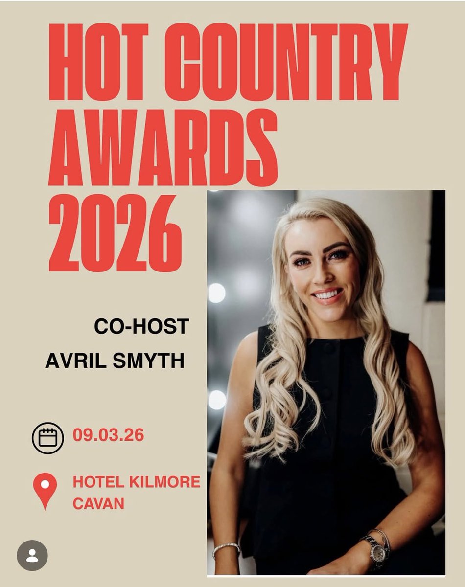 AvrilKilglas's tweet photo. Really looking forward to presenting alongside Hugh O’Brien tomorrow night in the Hotel Kilmore! 🥳 🎤 https://t.co/5vNcVC3bEE