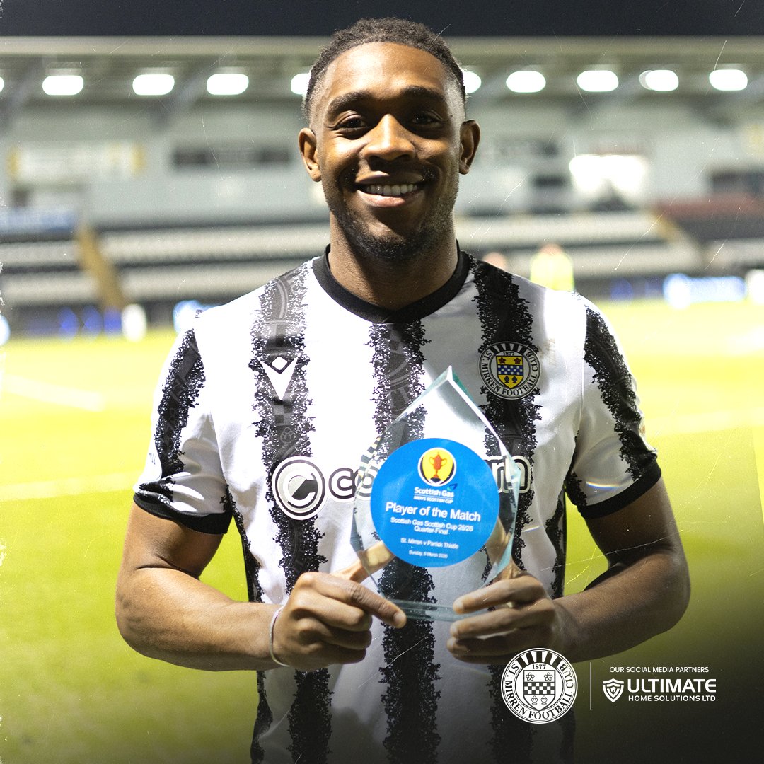 saintmirrenfc's tweet photo. 🥇 Tonight's @ScottishCup Player of the Match. 

@nlundulu 👏 https://t.co/aAP5jfvMsb