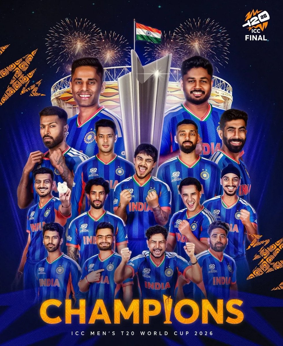 iamarkumar_3's tweet photo. Champion 🏆#india #T20WorldCup2026final  #INDvsNZ https://t.co/EGFldRBS7U