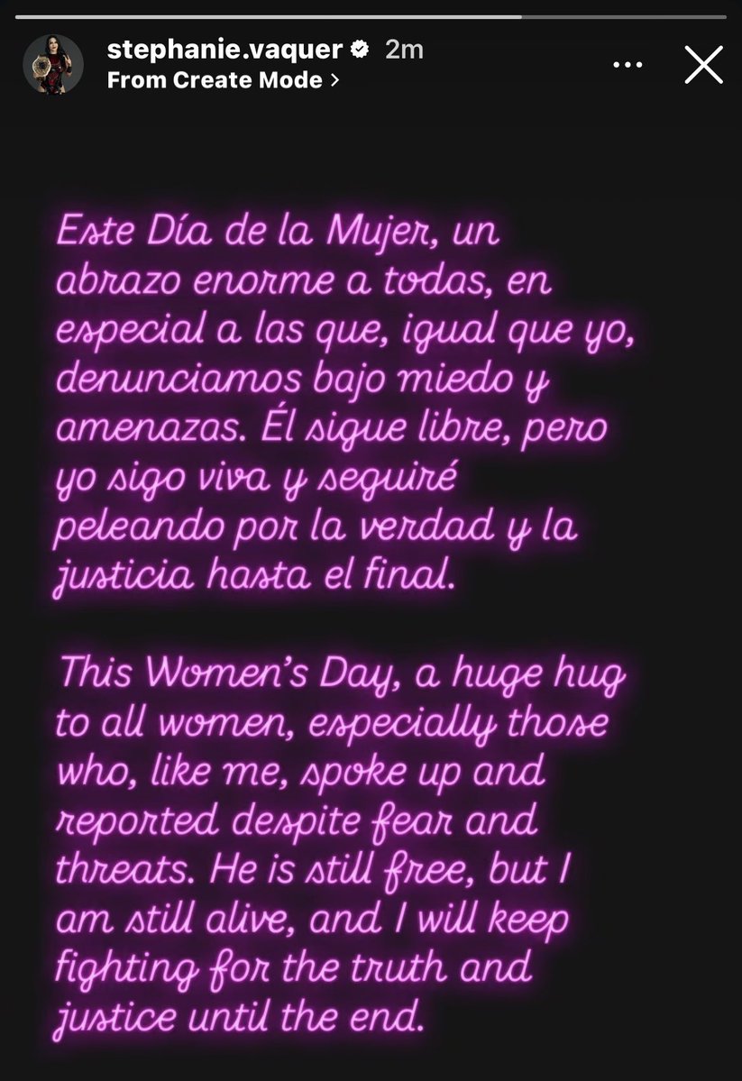 From Stephanie Vaquer’s IG Story

Stephanie deserves justice for what she went through