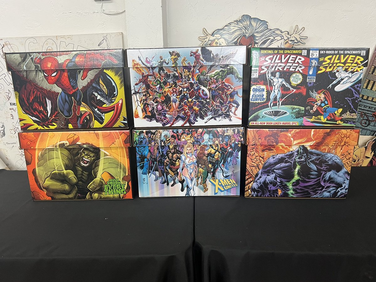 NostalgicComics's tweet image. What’s better than a short box? A short box with awesome #MarvelComics art on them! Need some storage for your comic collection? Check out what we have in stock! #shortbox #comics #comicshop #sangsbriel