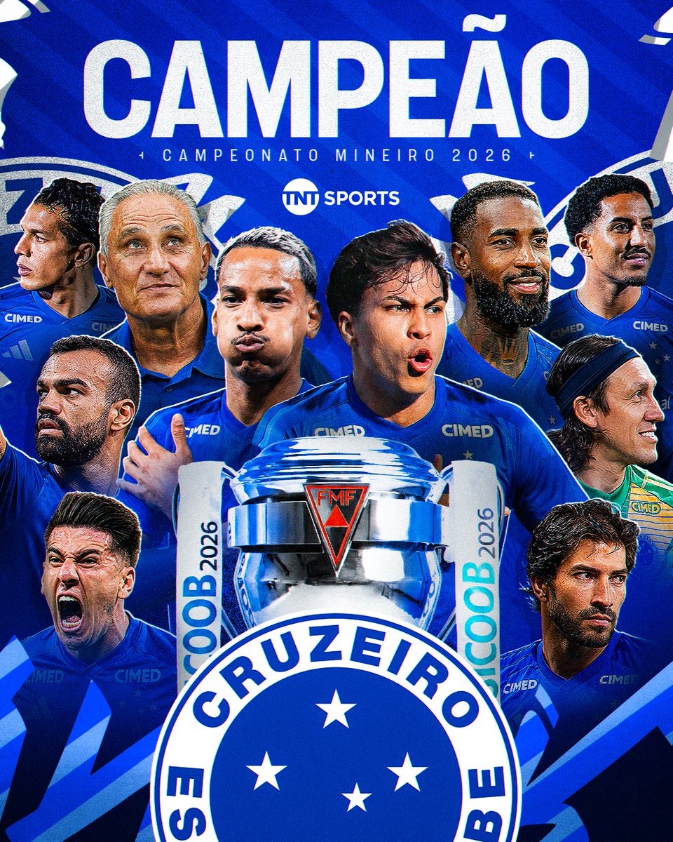 TNTSportsBR's tweet photo. ATENÇÃO! 🚨🦊 O CRUZEIRO DERRUBOU O RIVAL ATLÉTICO NA GRANDE DECISÃO E CONQUISTOU O TÍTULO MINEIRO! COMEMORA, TORCIDA CELESTE! 🔵🏆🔥

#FutebolBrasileiro #PósJogo #CampeonatoMineiro https://t.co/H5siwodk7G