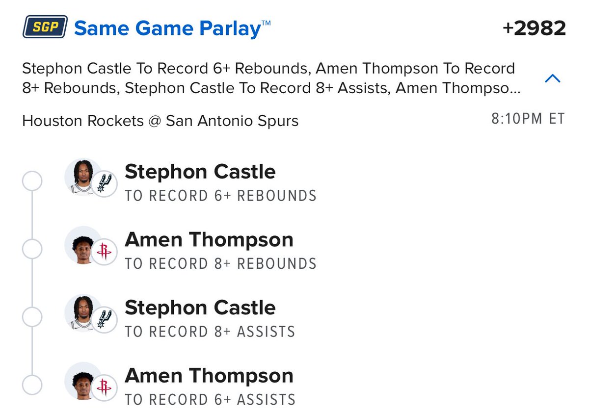 Alex__Monaco's tweet image. Rockets at Spurs nighttime SGP

Castle + Thompson

#Spurs #Rockets #SGP