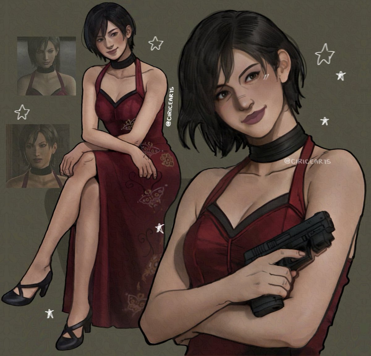 this drawing costed me my hand but anything for her #adawong #residentevil