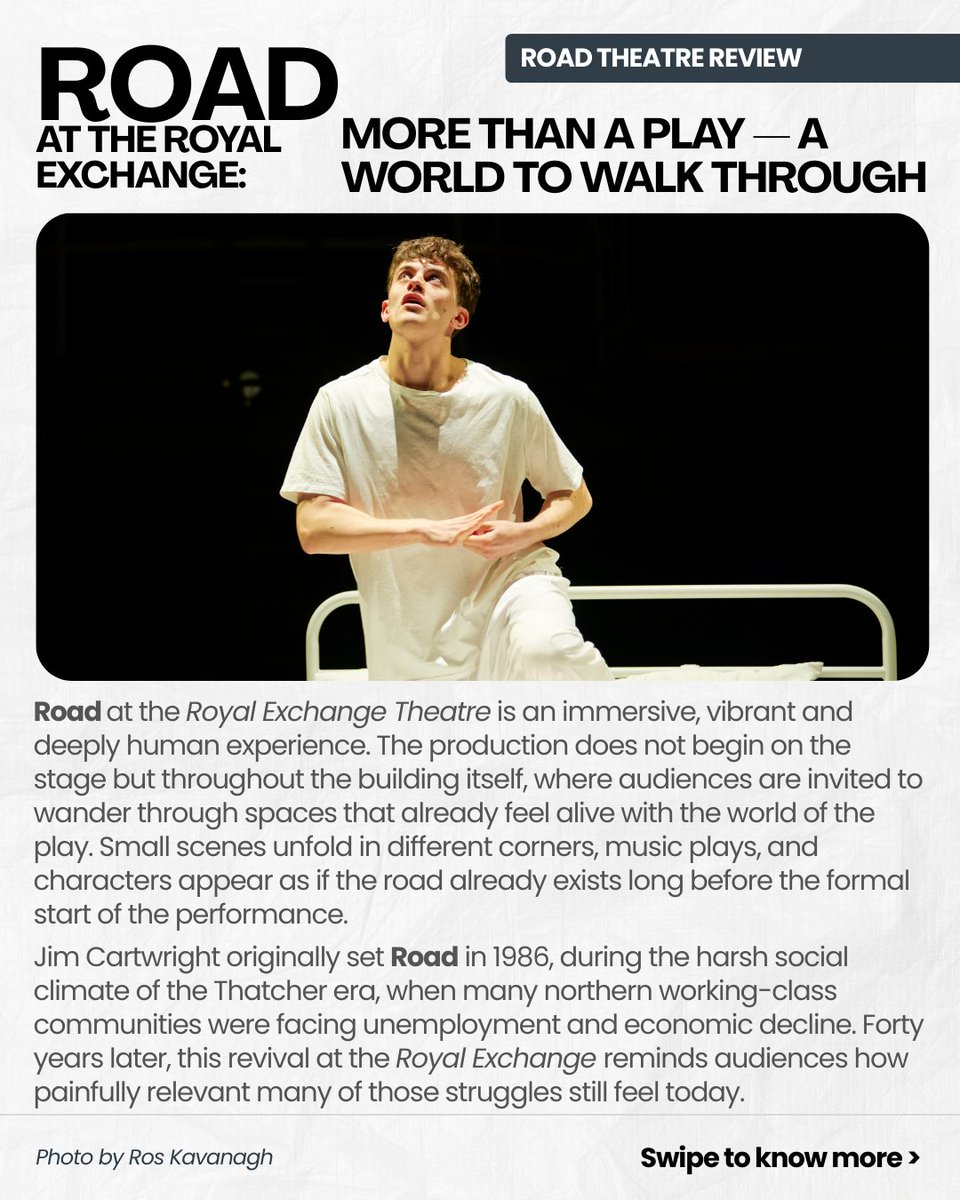evrythings_dunn's tweet photo. Road at the Royal Exchange Theatre runs until 14 March and is currently sold out.
However, a small number of banquette tickets are available at box office on the day from 12pm, so itโs still worth trying if youโre nearby.
#JakeDunn #Road #RoyalExchangeTheatre #Manchester https://t.co/fwqueR67NA