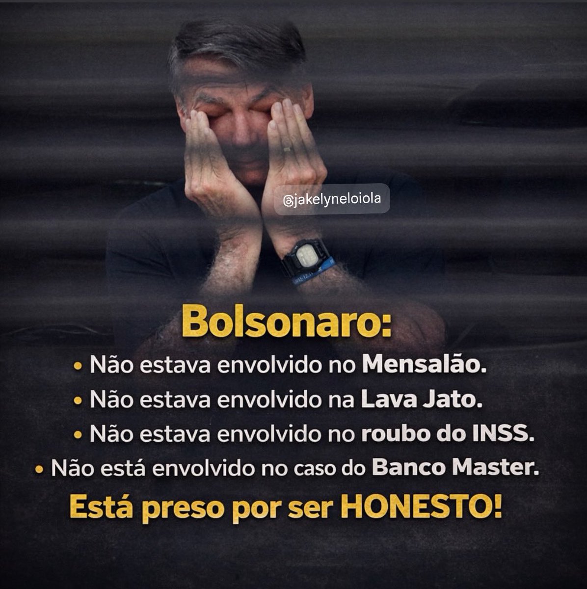 Jakelyneloiola_'s tweet photo. Libertem Bolsonaro e todos os presos políticos! https://t.co/BxwIAi7w7C
