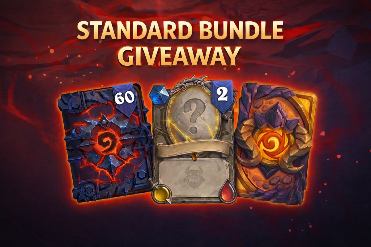 HEARTHSTONE STANDARD BUNDLE GIVEAWAY

Kindly provided by <a href="/PlayHearthstone/">Hearthstone</a> 

Win a Standard Bundle for the new Cataclysm expansion!

HOW TO ENTER:
⭐ Follow
🔁 Retweet
🎮 Follow twitch.tv/norwis_
💬 Reply with your Twitch username
Winner drawn March 16
#Hearthstone #Giveaway