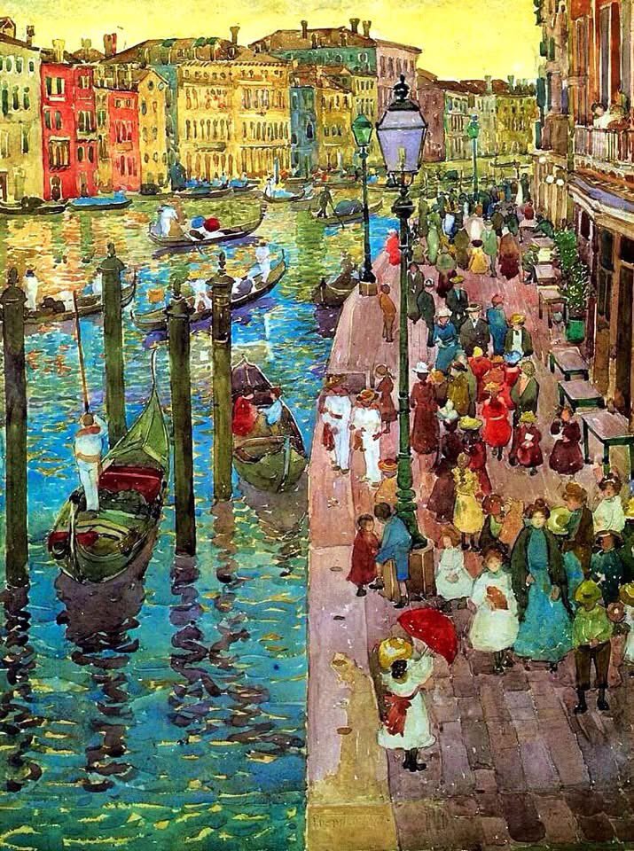 olgatuleninova's tweet photo. Maurice Prendergast ~ (1858–1924) 
The Grand Canal, Venice, 1898. https://t.co/pwwlOwpPU6