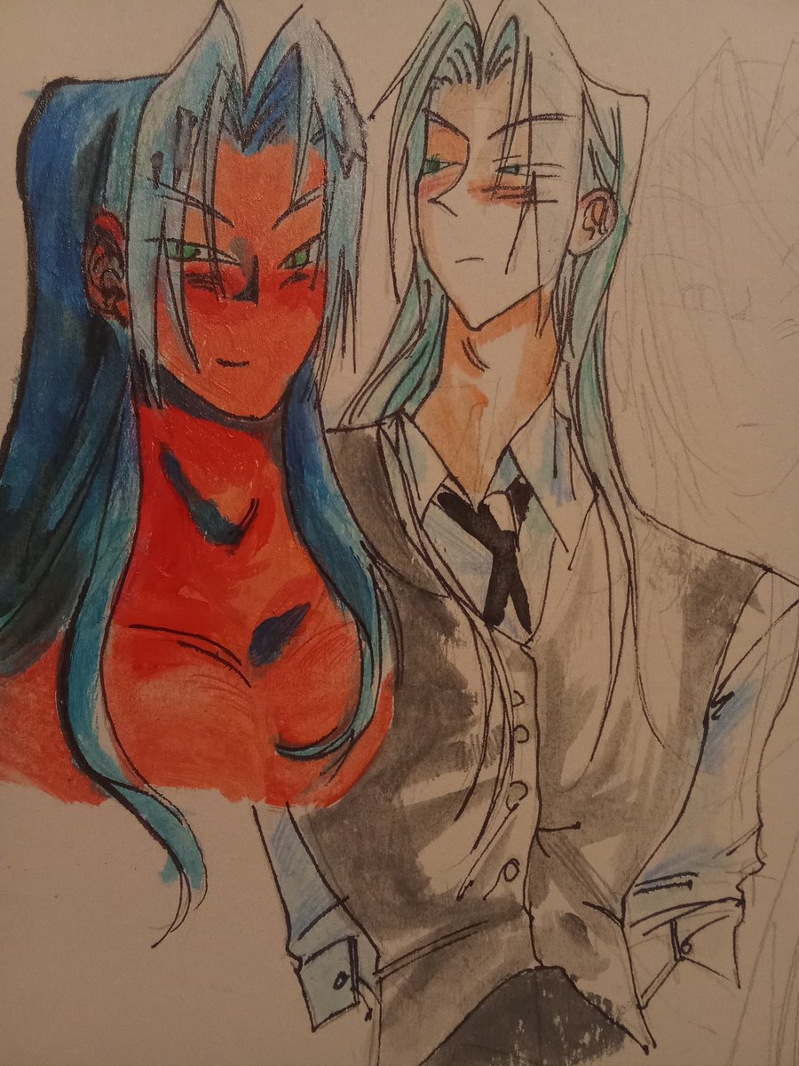 how do you color im going crazy #Sephiroth
