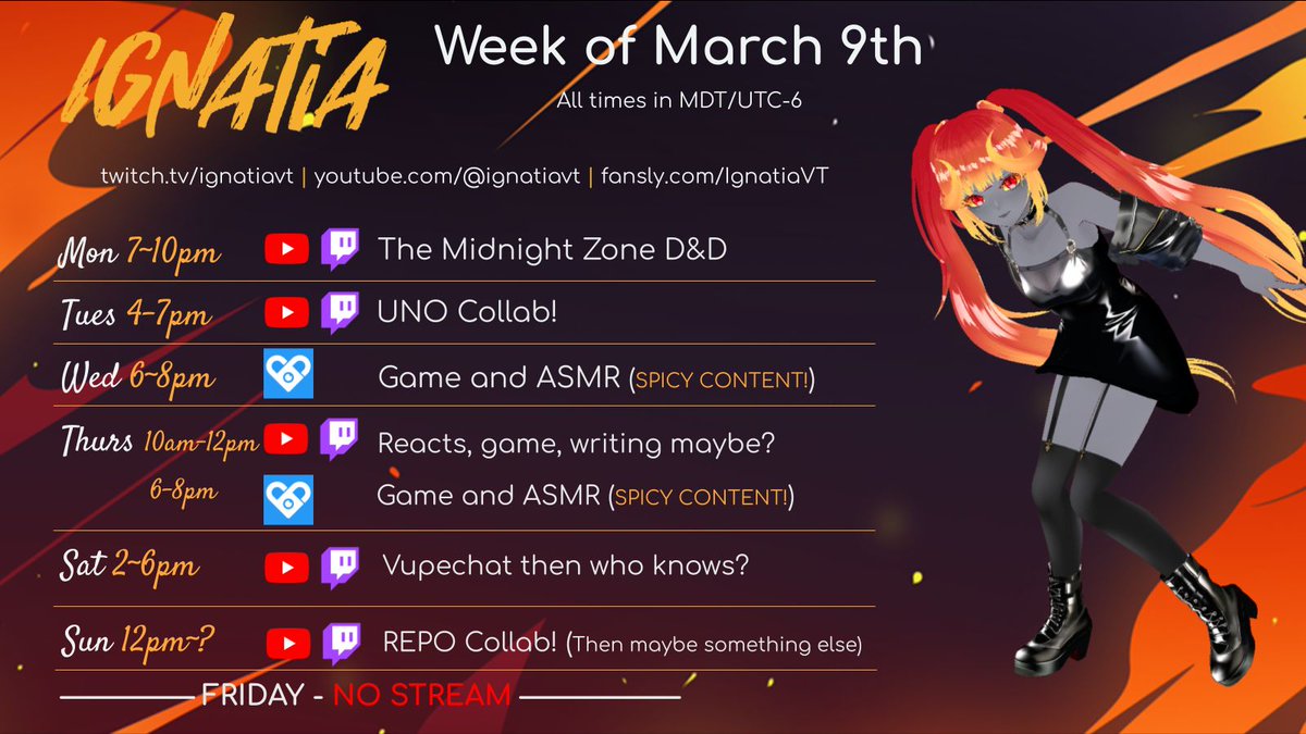 Ignatia | 🔥Magical Fire Elemental Girl🔥 | VTuber tweet media