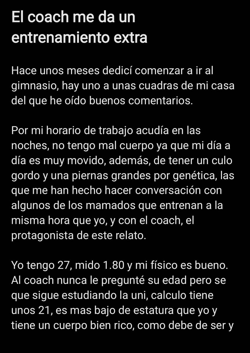 Relatosxxxver's tweet photo. El coach me da un entrenamiento extra 🏋‍♂️💪👅 1/2

#relatogay 001

Comenzamos con nuestra primer relato, de parte de uno de nuestros administradores. 

¿Quieres la segunda parte? 🥵 https://t.co/D8evpIWVgh