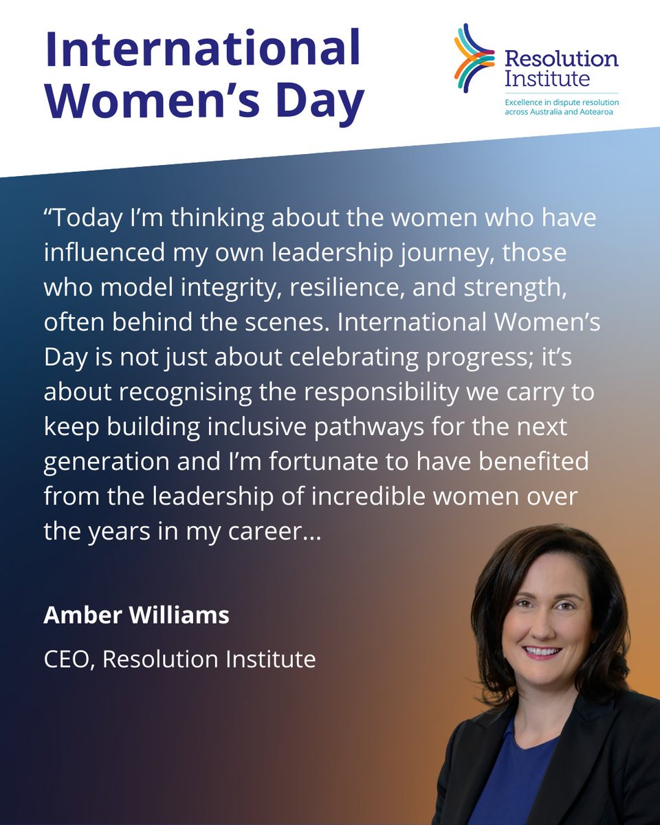 Resolution Institute - dispute resolvers tweet media