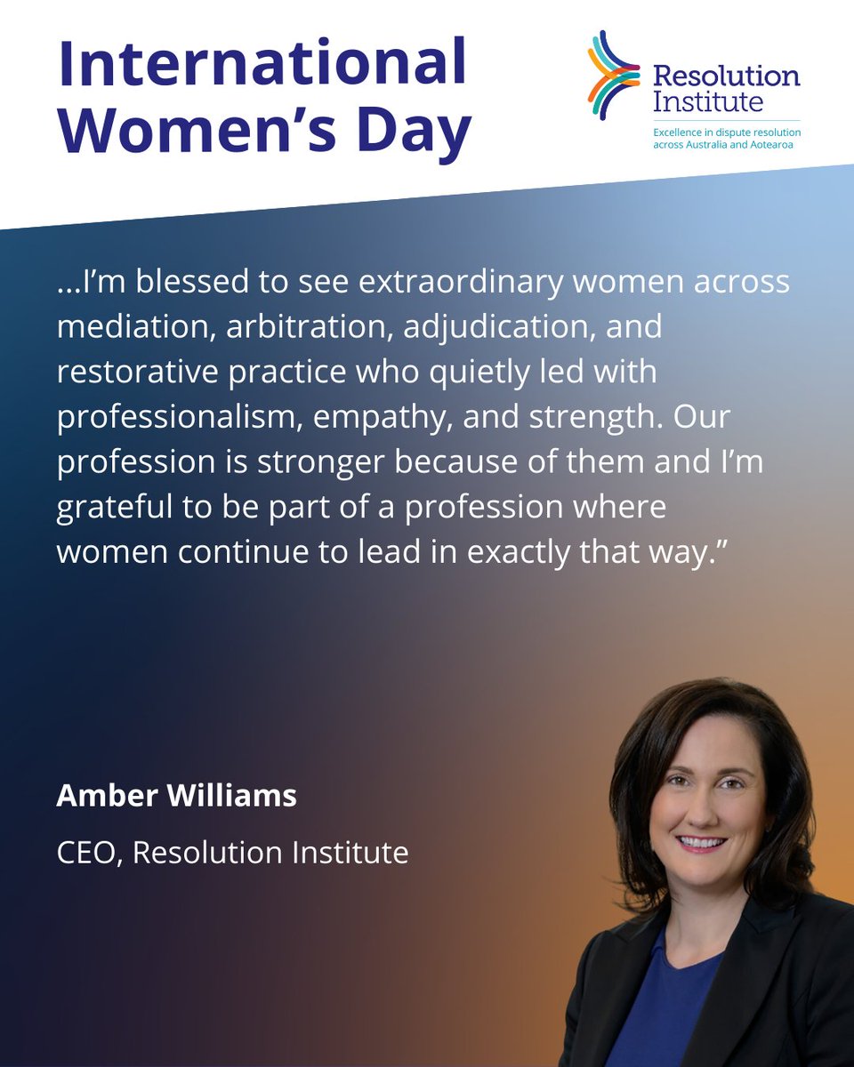 Resolution Institute - dispute resolvers tweet media