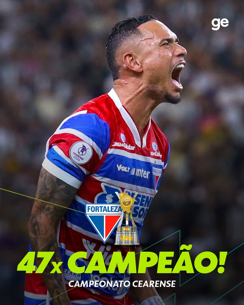 RobsonNunesMB's tweet photo. OLHA A TAÇA! 👀🏆 Nas penalidades, o Fortaleza foi campeão do Cearense de 2026! Os times empataram os dois jogos por 1 a 1. Na volta, Luizão marcou para o Ceará e Luiz Fernando empatou.

📰📸 ge https://t.co/utHPnKREKq