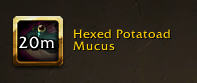 BaalTheWarlock's tweet photo. if you use the hex potatoad mucus and talk to the gravid potatoad in The Blinding Vale dungeon, you get another toy, the Potatoad Egg https://t.co/hqPQbVgwNw