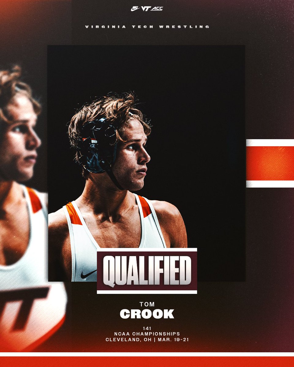 HokiesWrestling's tweet photo. 𝑻𝒂𝒎𝒑𝒂 𝑻𝒐𝒎 𝒔𝒕𝒂𝒚𝒊𝒏𝒈 𝒕𝒉𝒆 𝒄𝒐𝒖𝒓𝒔𝒆

No quit in his kid. Tom Crook returns from redshirt and qualifies for his third NCAA Championship! 

#ALLINALLTHETIME #Hokies 🦃 https://t.co/QbjHk5Y3Xw