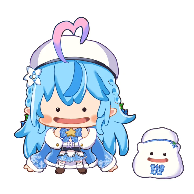 ぽこ あ ラミィちゃんと雪民さん #らみあーと