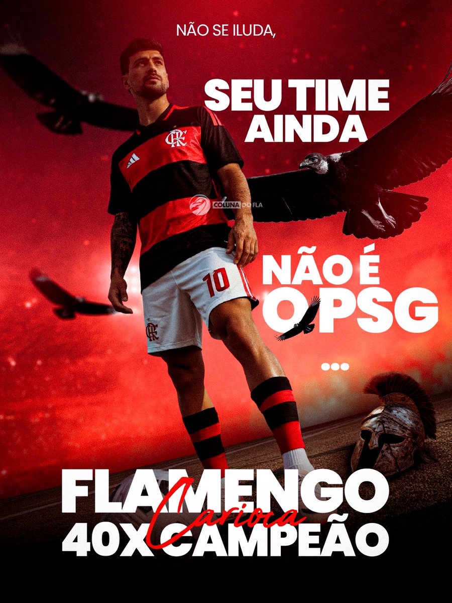 ColunadoFla's tweet photo. Acabou o carnaval e o ano oficialmente começou: SEU TIME NÃO É O PSG! 👑🏆 https://t.co/HhfHE7UAHS