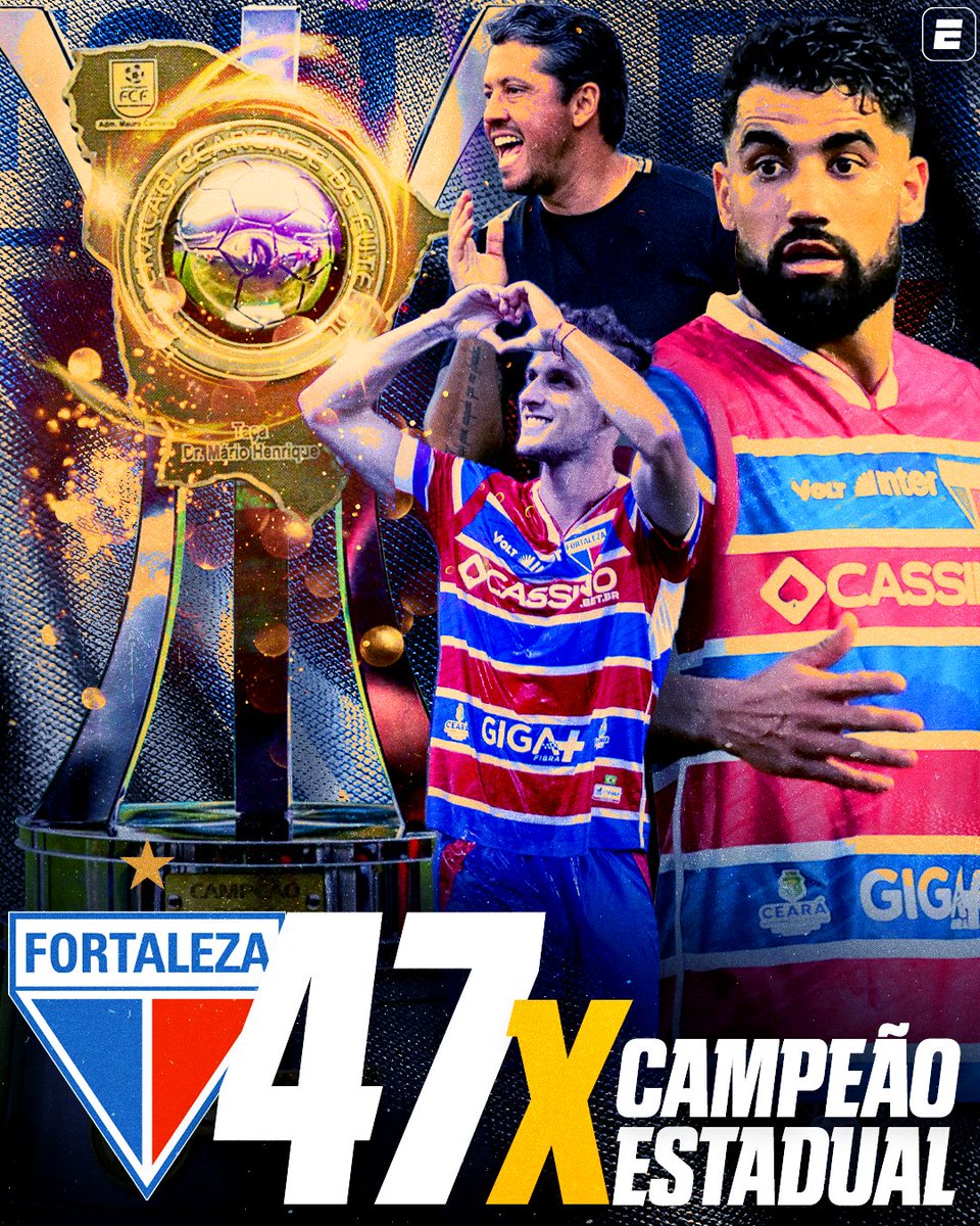 LAION CAMPEÃO! 🔥🦁 Nos pênaltis, o Fortaleza venceu o Ceará e se sagrou campeão do Campeonato Cearense!

#FutebolNaESPN