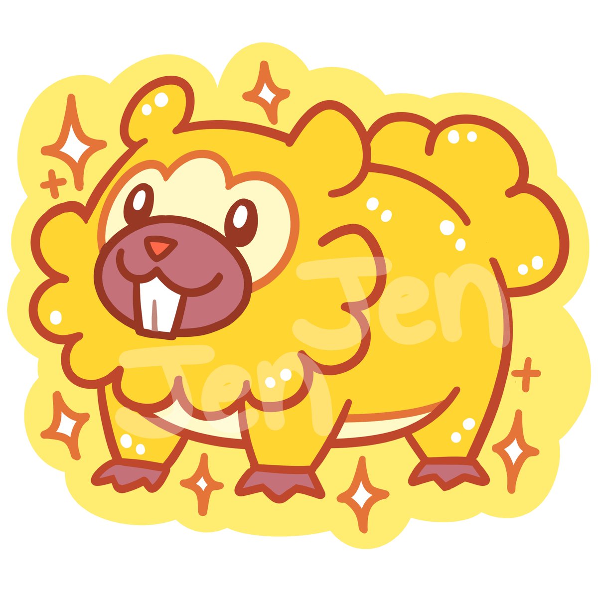 jenjenrose_art's tweet photo. Shiny Bidoof sticker ✨

#pokemon #bidoof https://t.co/3EzP7395HE