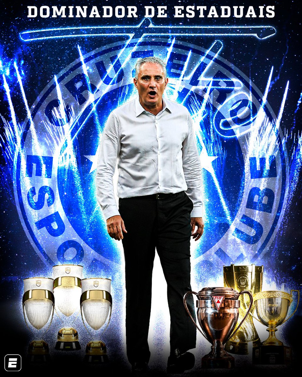 SportsCenterBR's tweet image. COLOCA MAIS UM PRA ELE! 👀🔥 Com o título Mineiro, Tite chegou ao sexto estadual conquistado na carreira!

#FutebolNaESPN #Tite #Cruzeiro