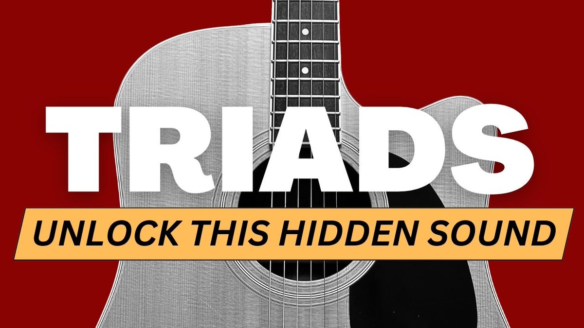 AcousticLessons's tweet photo. Want your riffs to sound hypnotic? 🎸

Driving.
Relentless.
Cinematic.

The secret = the drone.

This week, I show you how to use pedal tones with triads to create massive, intentional-sounding riffs.

Game-changer.

👉 Learn more here: 
https://t.co/D9XLEFXIuW https://t.co/gE3b9yCcoF