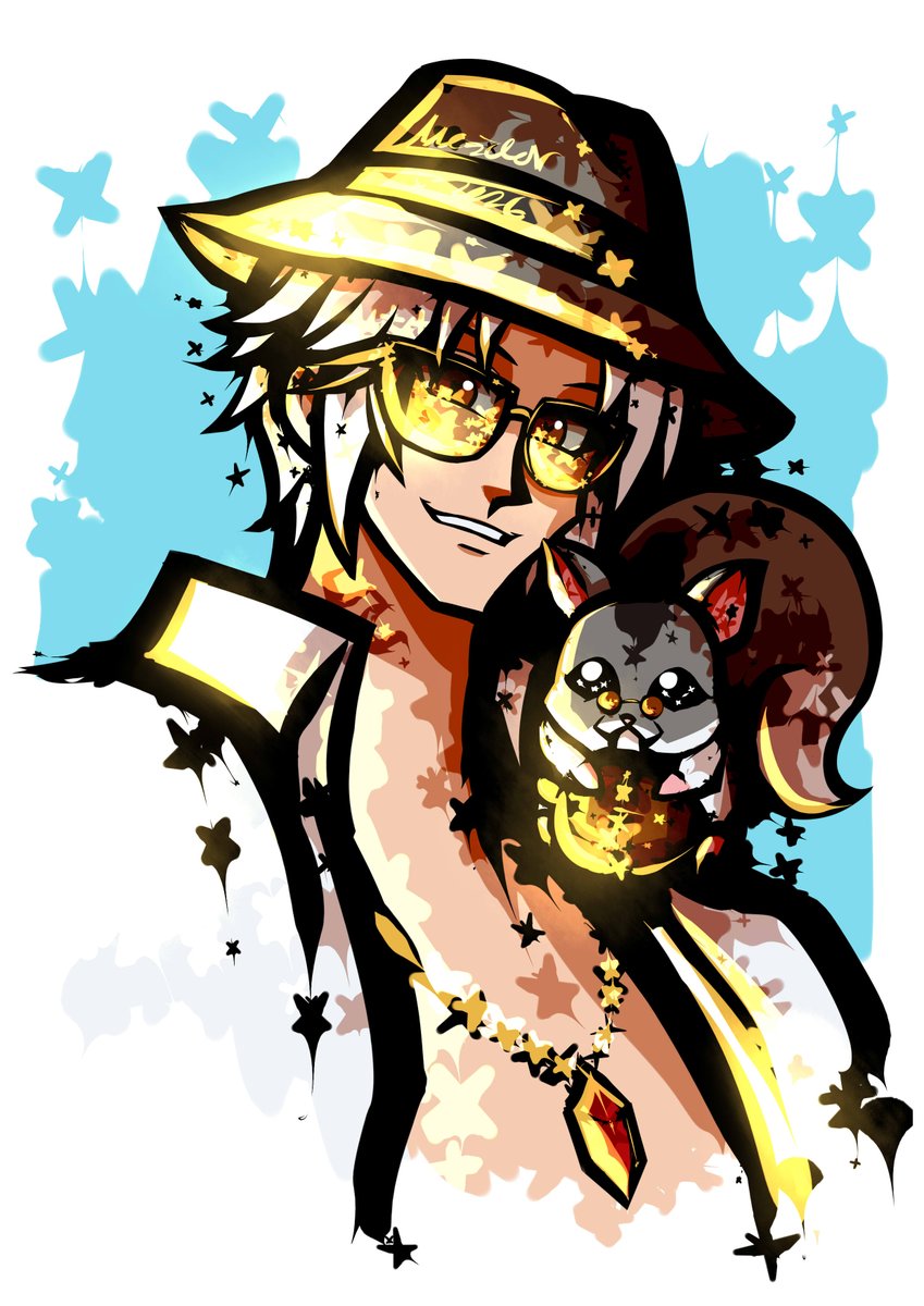 7marichan7_14's tweet photo. 🐿️This is Thancred (+nutkin)🐿️ Happy Thancred day! ☀️  #This_is_39010 #3月9日0時10分 #サンクレッドの日 #ffxiv #XIVArt https://t.co/br3w3vX7p7