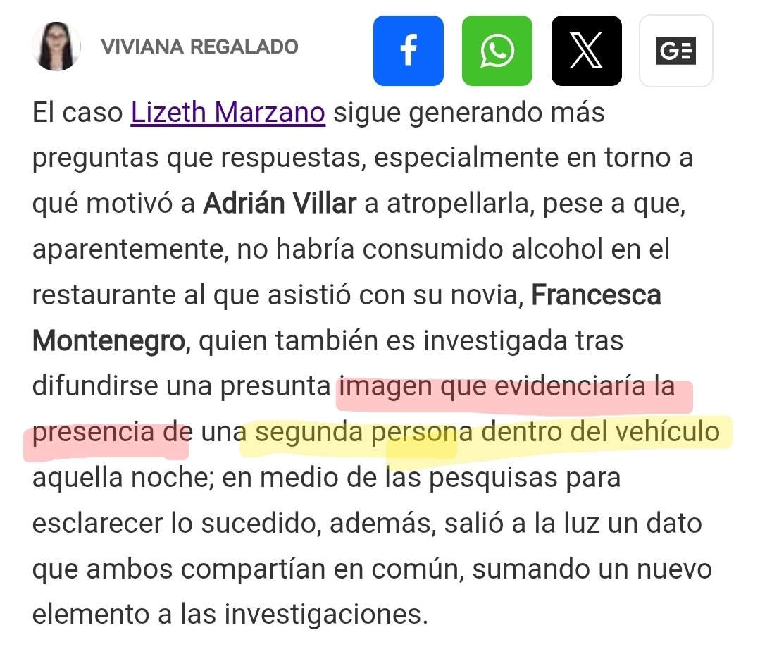 D_buscador's tweet photo. @peru21noticias Para la #ENCUBRIDORA d Adrián Villar, LA "PECES GORDOS", FRANCESCA MONTENEGRO, lo peor seguramente "ya pasó". Ella volvió a reabrir su Instagram
Mientras A MUCHOS NOS QUEDA LA DUDA, si esa pendeja iba d #COPILOTO en el auto q terminó matando a Lizeth Marzano https://t.co/tjN8Uy51EX