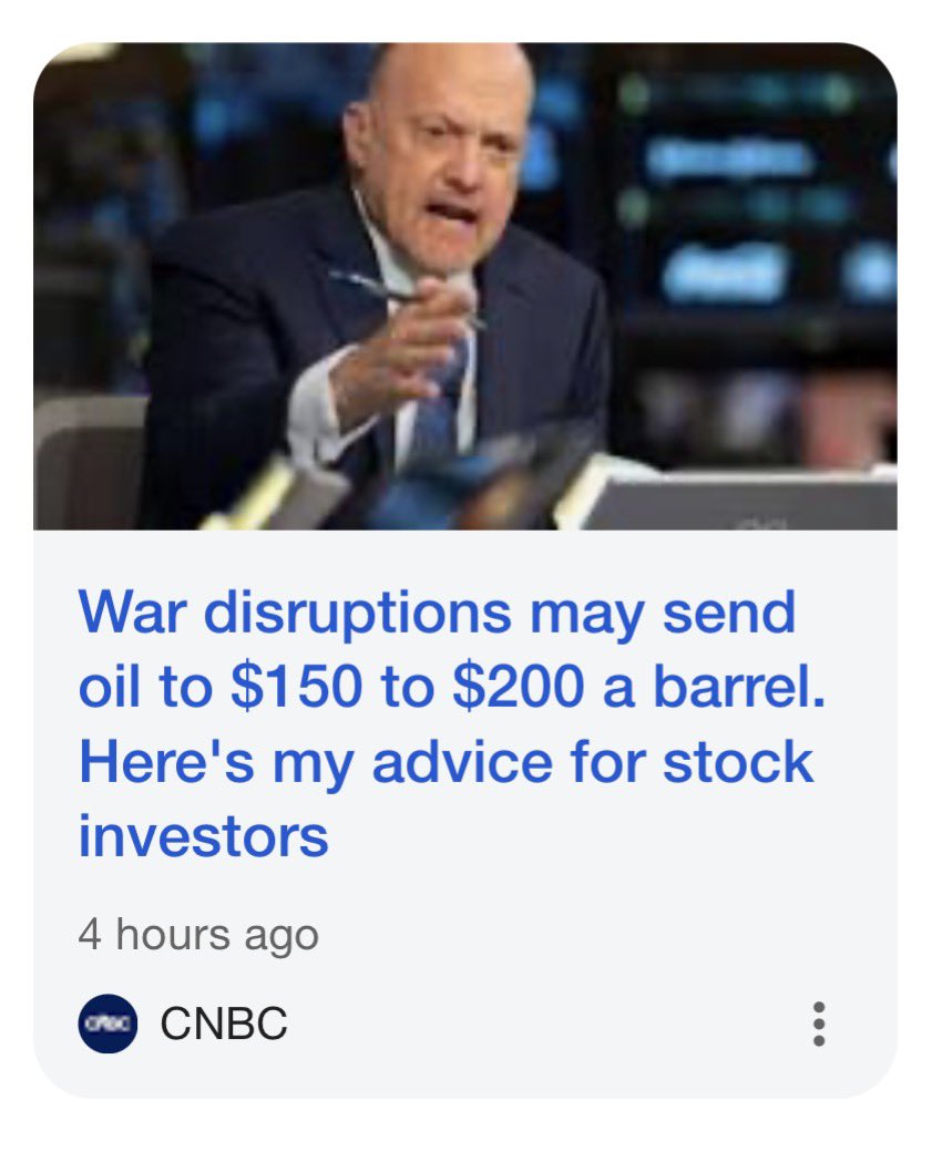 aleabitoreddit's tweet image. Am I the only one that just flipped bullish when:

- Retail on X 
- Regards on WallStreetbets 
- Jim Cramer

Are now all doomposting indexes and are:

Either are long crude oil contracts or think oil is going to $150-$200?