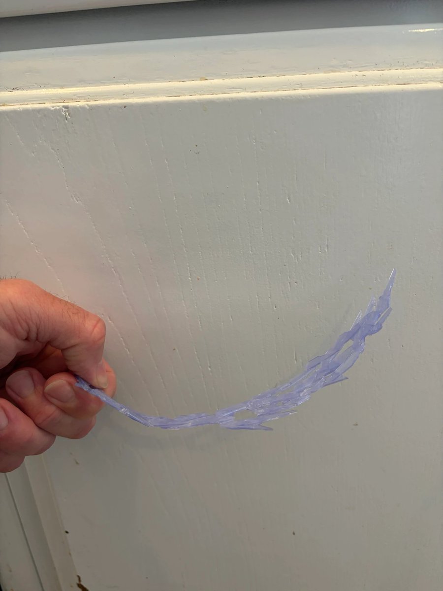 Hypnocrite's tweet photo. This is used for some expert tech that ISN’T this. But look at that pretty color.  This process ended up making the ribbon pliable. Now I needed a method to reshape it and boiling water worked like a charm!  Lastly, I intended to use these rungs to attach it to Zirius🧵 https://t.co/nsNMLAYhZY