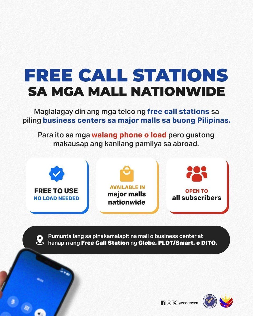 pnagovph's tweet photo. JUST IN: President Ferdinand R. Marcos Jr. has ordered telecommunications companies to provide free communication services to #OFWs and their families amid the ongoing Middle East crisis. | Darryl John Esguerra

#IntegratedStateMedia
#ISM
#PhilippineNewsAgency https://t.co/r8KLz9KSLO