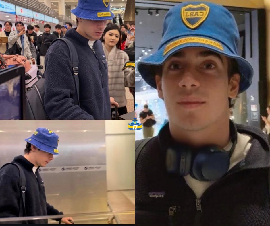 la12tuittera's tweet image. 🏎️🇦🇷Franco #Colapinto llegó a China tras la carrera de #F1 en Australia... obviamente con un piluso del ÚNICO GRANDE. 💙💛💙