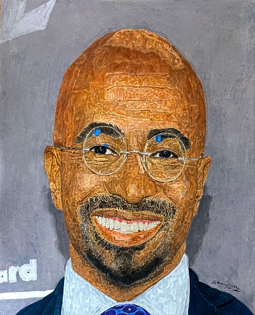 AnthonyCStephe1's tweet photo. Just finished my new piece “Behind the Lens,” featuring @VanJones68

Created with Prismacolor Premier colored pencils &amp; NuPastel chalk on 16×20” paper, about 160 hours of layering tones, reflections, and detail.

Watching a portrait come to life never gets old. 🎨✍🏽 https://t.co/VMkYjURsHH