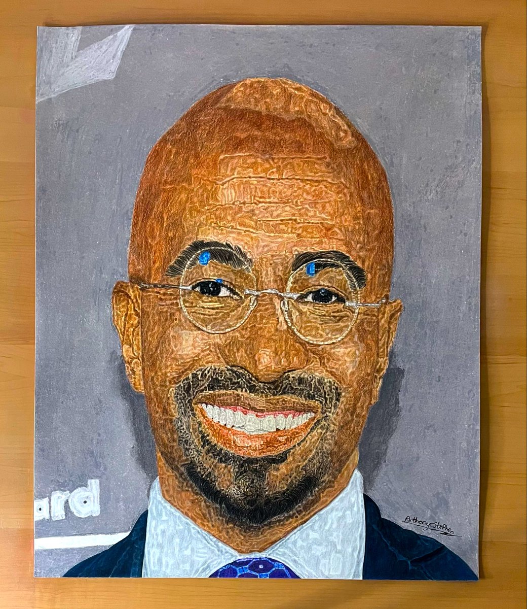 AnthonyCStephe1's tweet photo. Just finished my new piece “Behind the Lens,” featuring @VanJones68

Created with Prismacolor Premier colored pencils &amp; NuPastel chalk on 16×20” paper, about 160 hours of layering tones, reflections, and detail.

Watching a portrait come to life never gets old. 🎨✍🏽 https://t.co/VMkYjURsHH