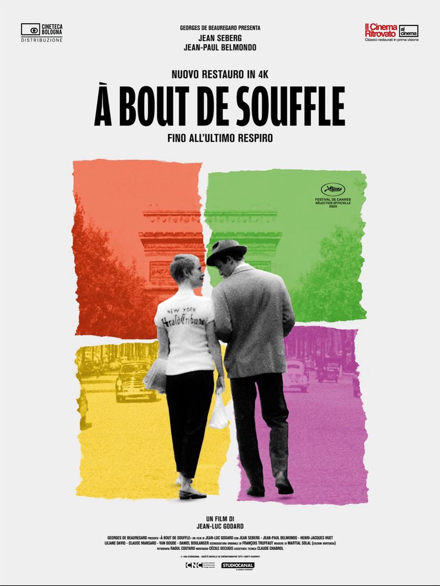 In concomitanza all’uscita del Film NOUVELLE VAGUE avremo la possibilità di rivedere il capolavoro della ‘nouvelle vague’
📽️ FINO ALL’ULTIMO RESPIRO
🇫🇷  (À BOUT DE SOUFFLE)
📌 Lunedì 9/3 ore 21,00 in Versione Originale Sottotitolata
🖼️ Al termine del film SORTEGGIO di POSTER